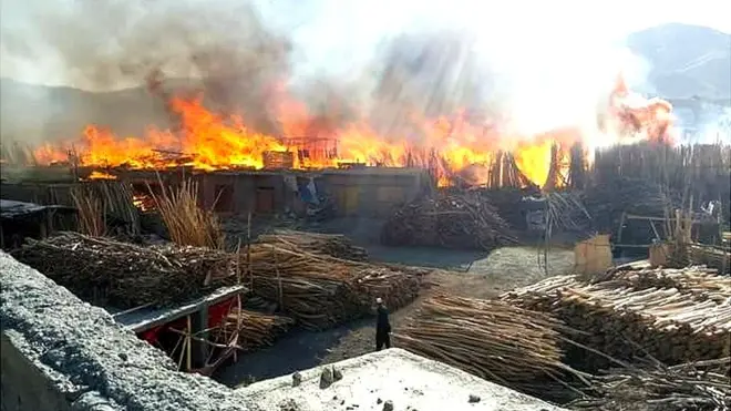 آتش سوزی در پروان