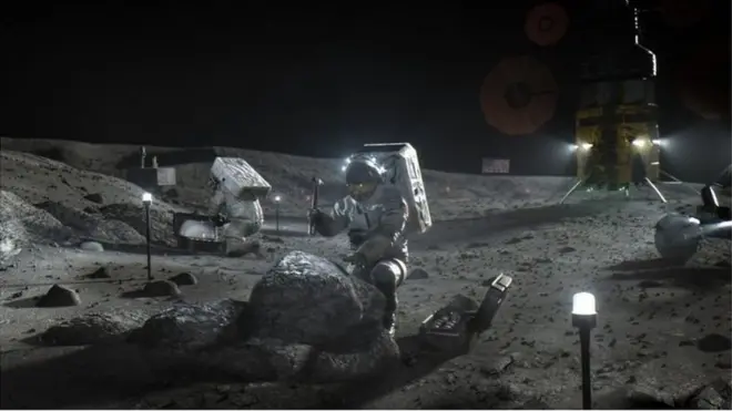 Айдагы кен казуу иштерин сүрөтчүлөр ушундай элестетет.