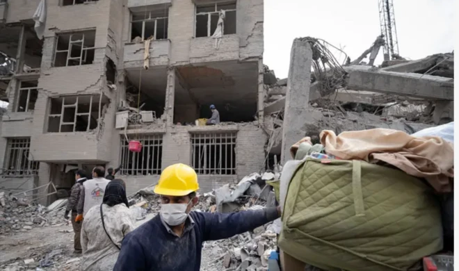 Tehranda dünənki hücumdan zərər görən binalar 