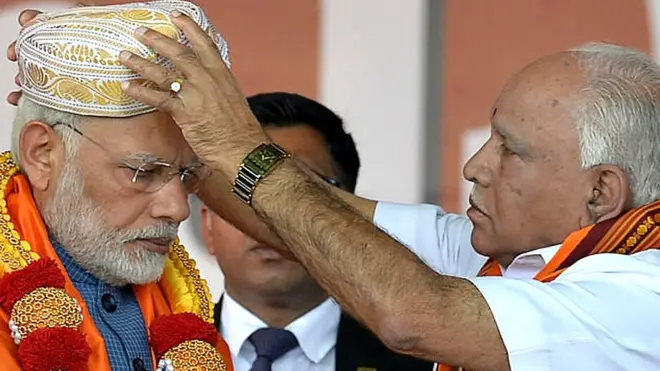 येदियुरप्पा और मोदी