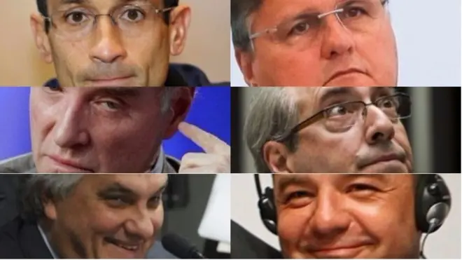 Foto montagem dos presos da Lava Jato