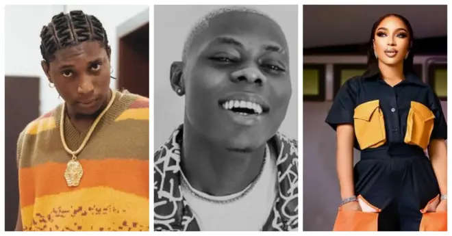 Aworan Mohbad, Tonto Dikeh ati Belle Shmurda