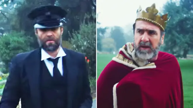 Liam Gallagher and Eric Cantona