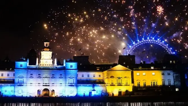 Лондон, фейерверк