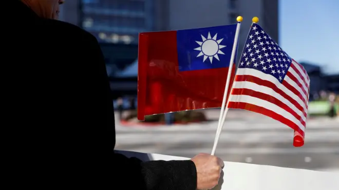 中華民國國旗與美國國旗