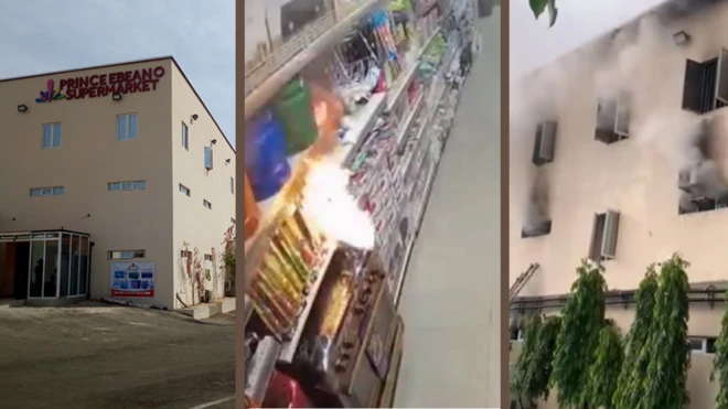 Ebeano supermarket Abuja Fire