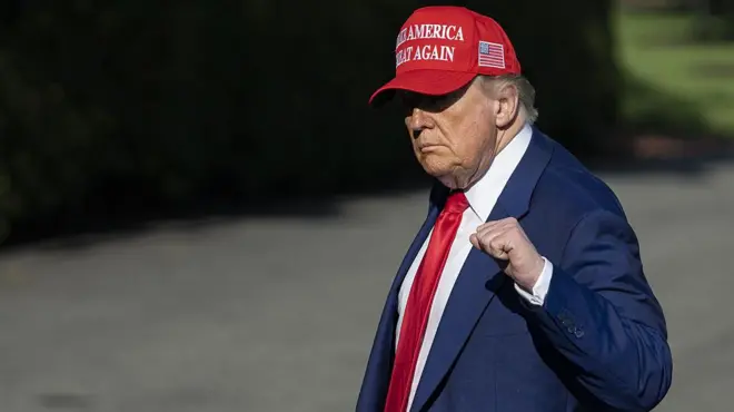 Trump este sábado a su regreso a Washington.