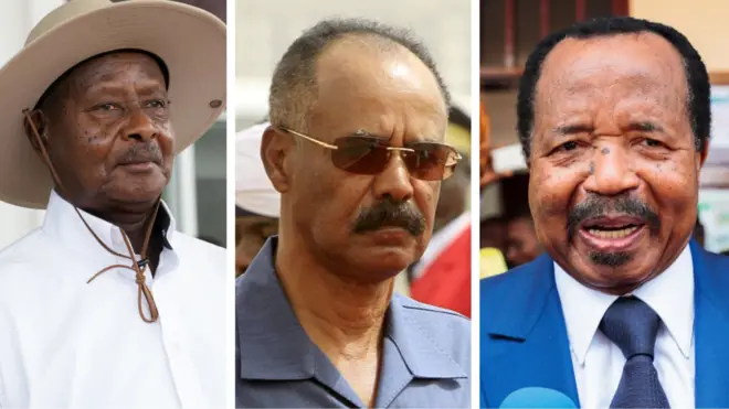 ካብ ፀጋም ናብ የማን፦ ዩዌሪ ሙሴቪ- ኡጋንዳ፣ ኢሳያስ አፈወርቂ-የኤርትራ እና ፖል ቢያ-ካሜሩን፣