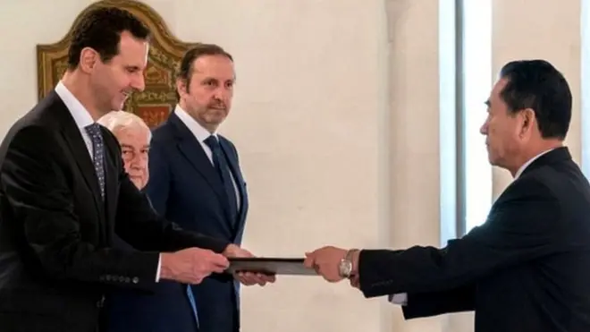 Ông Assad nói về chuyến thăm tới Bắc Hàn khi ông tiếp tân đại sứ Bắc Hàn tại Syria