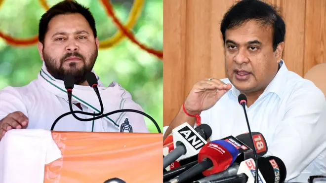 बिहार के पूर्व उप-मुख्यमंत्री तेजस्वी यादव की हिमंत बिस्वा सरमा पर टिप्पणी की चर्चाएं तेज़ हैं