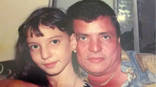 Diana junto a su padre, hace másbetano aposta multipla20 años.