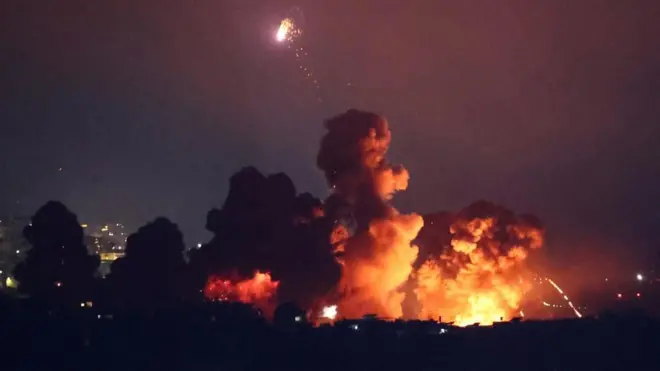 ベイルートの国際空港そばの大爆発