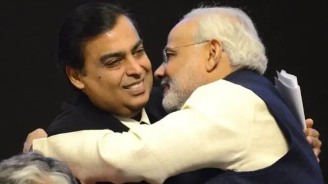 నరేంద్ర మోదీ, ముఖేశ్ అంబానీ