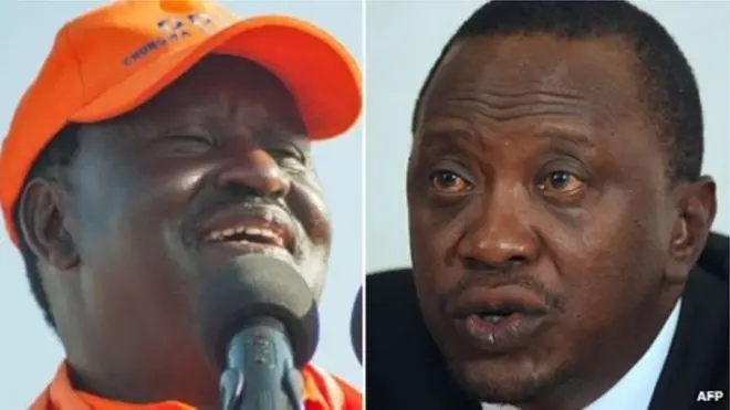 Uhuru Kenyatta iyo Raila Odinga
