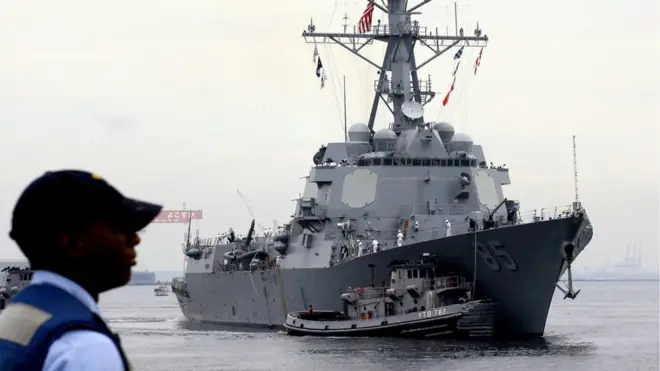 Tàu USS McCampbell của hải quân Mỹ đóng tại Nhật Bản