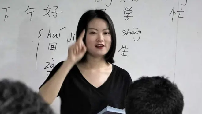 চীনা ভাষার ক্লাস চলছে।