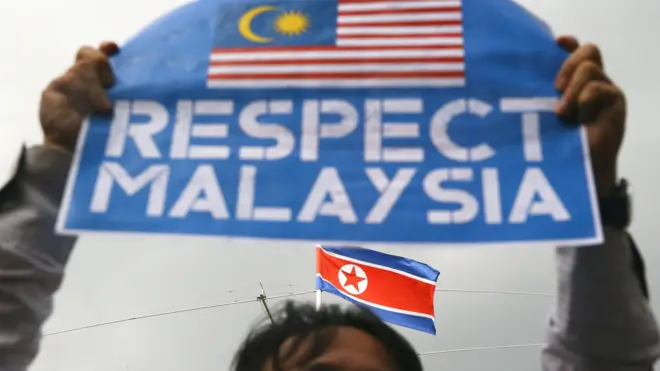 金正男案：大马执政党成员朝鲜使馆外示威