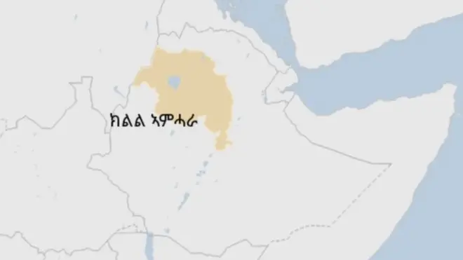 ካርታ ክልል ኣምሓራ