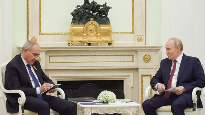 Пашинян и Путин, 1 апреля 2026 года