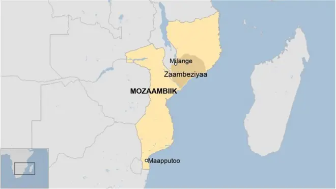Kaartaa Mozaabikii fi ollaa