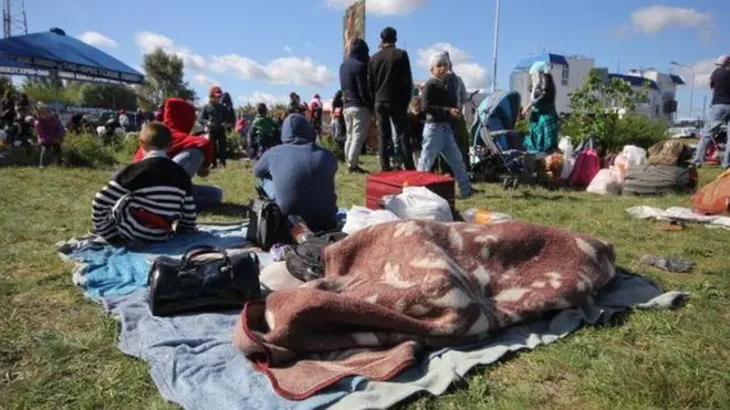 Приехавшие из России чеченцы почти два дня провели в палаточном лагере на границе Польши