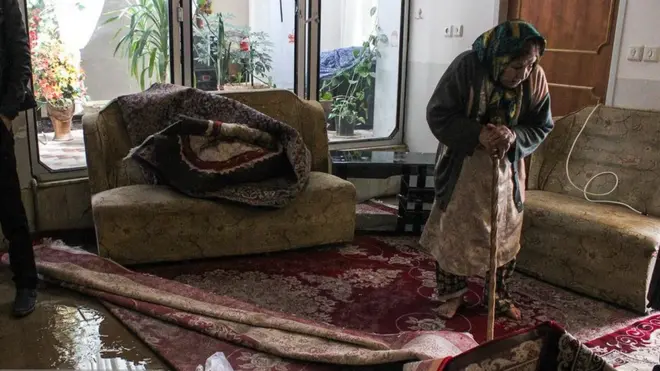 طغیان رودخانه بخشا در بردسیر، کرمان