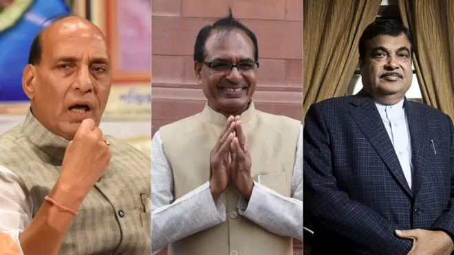 राजनाथ सिंह, शिवराज सिंह चौहान, नितिन गडकरी 