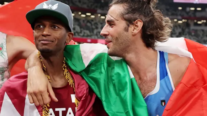 Mutaz Barshim y Gianmarco Tamberi