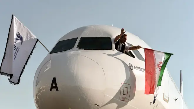 تحویل اولین هواپیمای ایرباس نو که ایران بعد از توافق هسته‌ای و برای اولین بار بعد از انقلاب خرید (زمستان ۱۳۹۶)