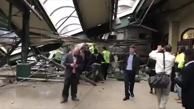 Авария поезда в США