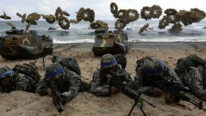 ကြည်း၊ရေ၊လေ လေ့ကျင့်ခန်းတွေ အကြီးအကျယ် ပြုလုပ်