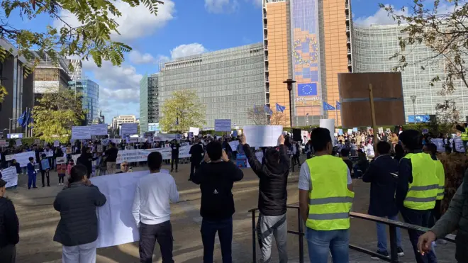 تظاهرات در بروکسل، بلژیک