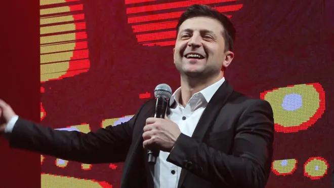 زيلينسكي في عرض كوميدي يوم 29 مارس/آذار الماضي