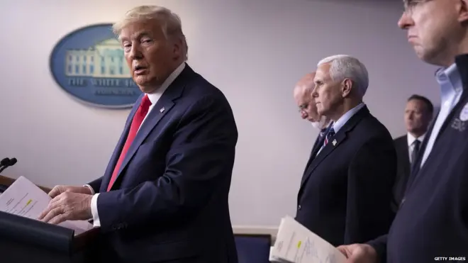 Trump ha encabezado casi todas las conferencias de prensa sobre la situación del coronavirus desde la Casa Blanca.