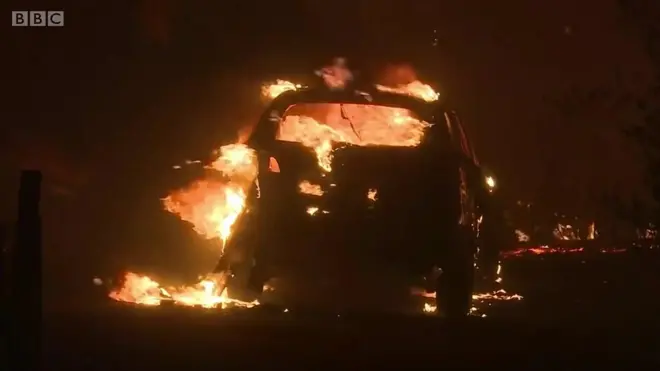 Fire burn for part of California wine region