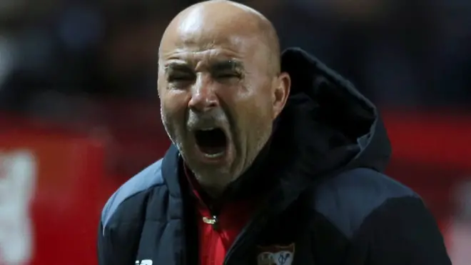 Jorge Sampaoli celebra un gol