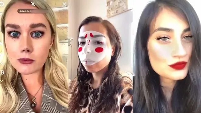 社交平台Instagram上有些濾鏡突出了種族主義的刻板印象