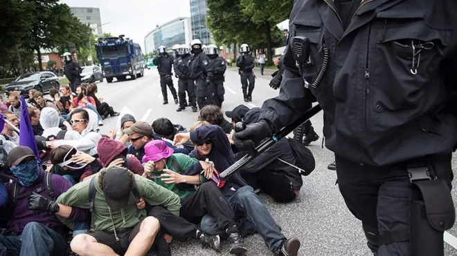 Протесты в Гамбурге