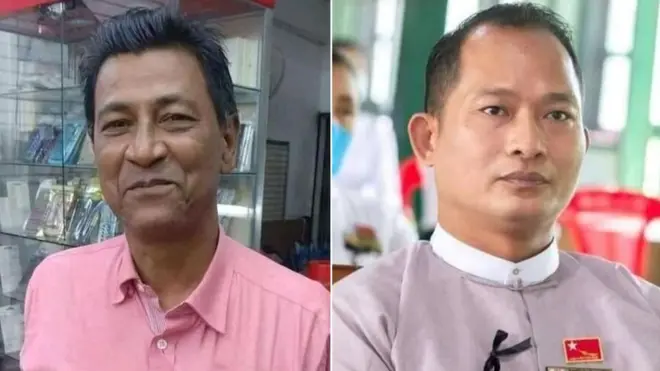 Khin Maung Latt (L) and Zaw Myat Lynn (R) both died earlier in March