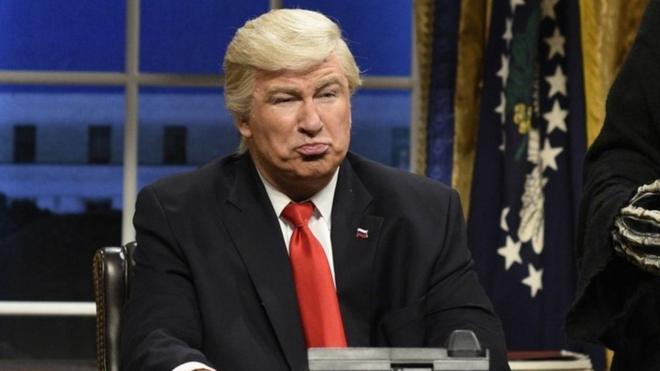 Alec Baldwin as Trump on Saturday Night Live, 4 February 2017
