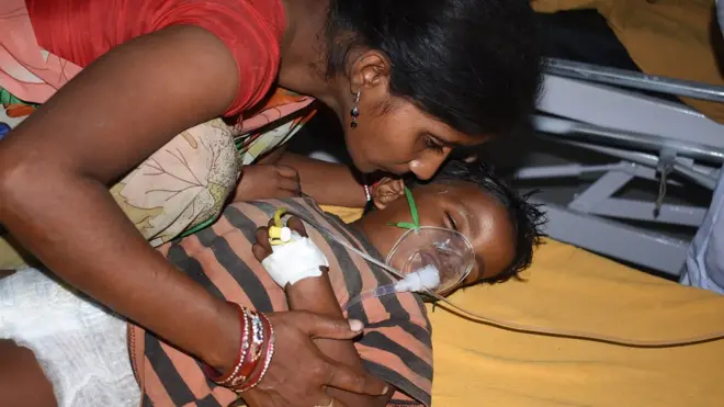 دماغی بخار سے متاثر ایک بچہ