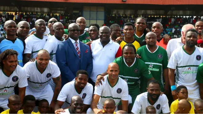 African football legends honour govnor Ambode