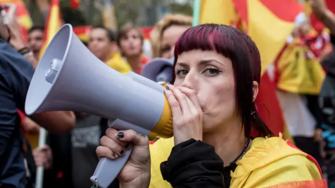 Участница акции протеста