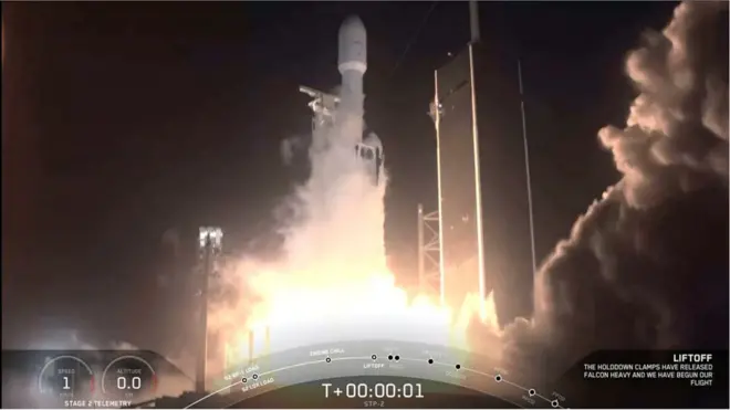 This was only the third time a Falcon Heavy had flown