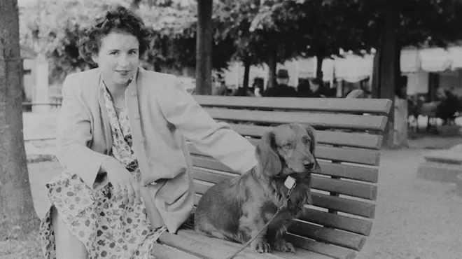 Woman with her dog