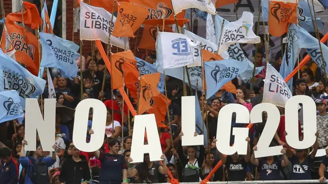 Si normalmente hay protestas durante un G20, en Argentina, uno de los países con más protesta social, no se espera menos.