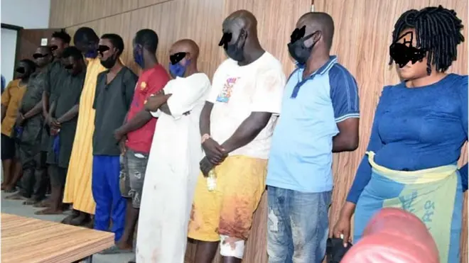 Awọn ọmọlẹyin Sunday Igbohun tawọn DSS mu ni ile rẹ.