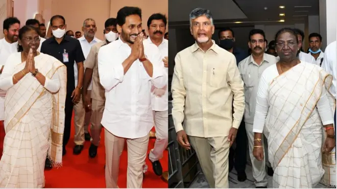 జగన్, చంద్రబాబులతో ద్రౌపది ముర్ము