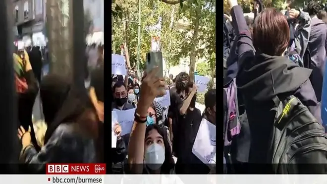 အီရန်က ထွက်ပြေးလာတဲ့ ဆန္ဒပြ မိခင်တဦး