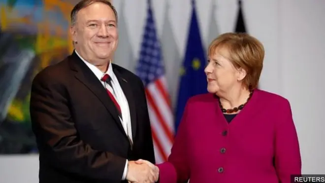 Ngoại trưởng Hoa Kỳ Mike Pompeo gặp gỡ và hội đàm với Thủ tướng Đức Angela Merkel trong chuyến thăm Berlin nhân 30 năm sụp đổ Bức tường Bá Linh